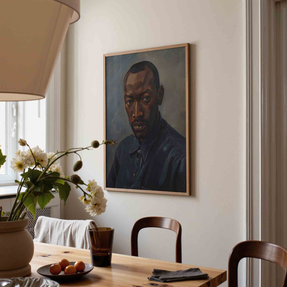 Portret van man – eigentijdse illustratie poster in staand formaat