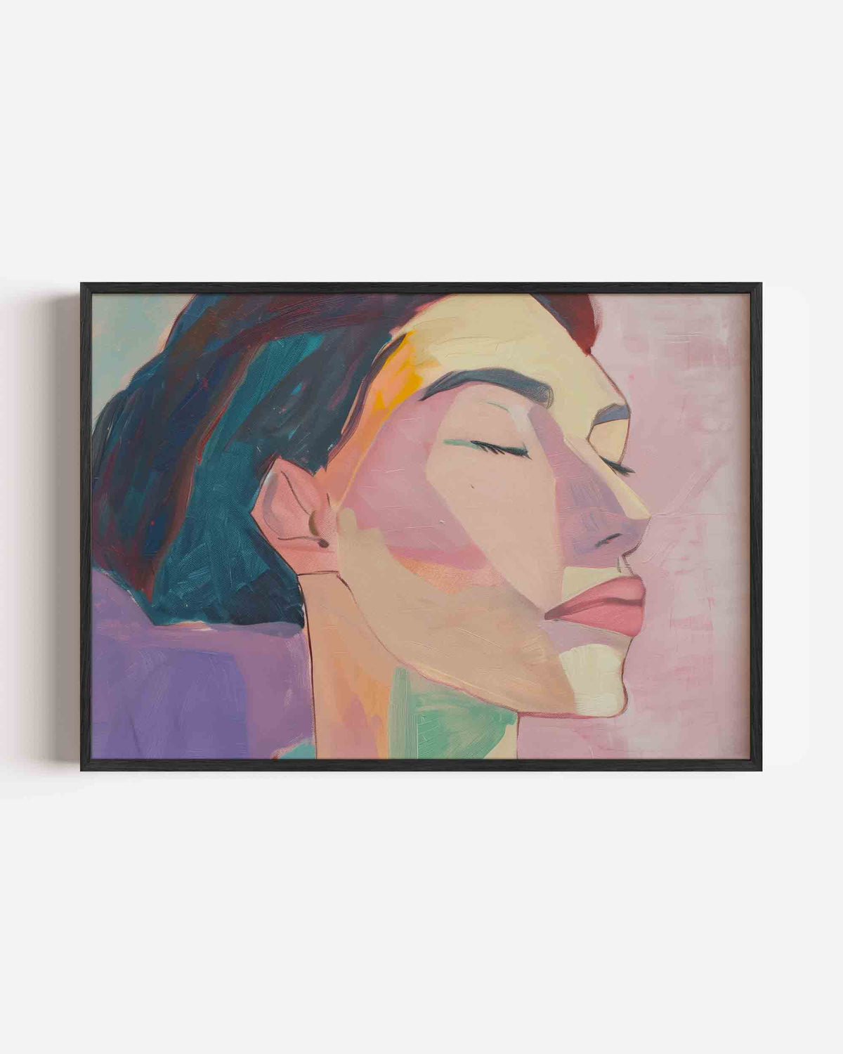 Portret in pastel – hedendaagse illustratie poster in landscape formaat