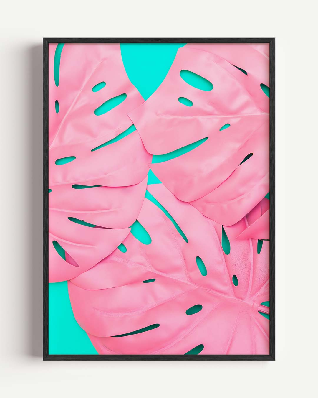 Tropische Monstera – Popart en Streetart portret poster als wanddecoratie