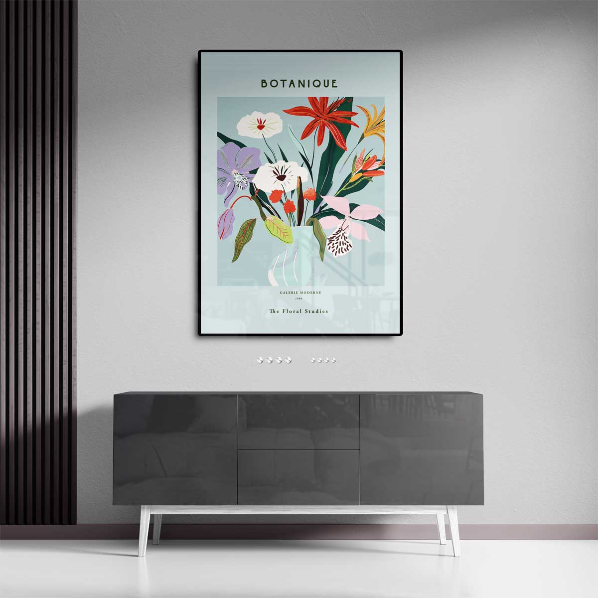 Botanic Bliss Bloemenkunst – canvas kunstwerk als wanddecoratie