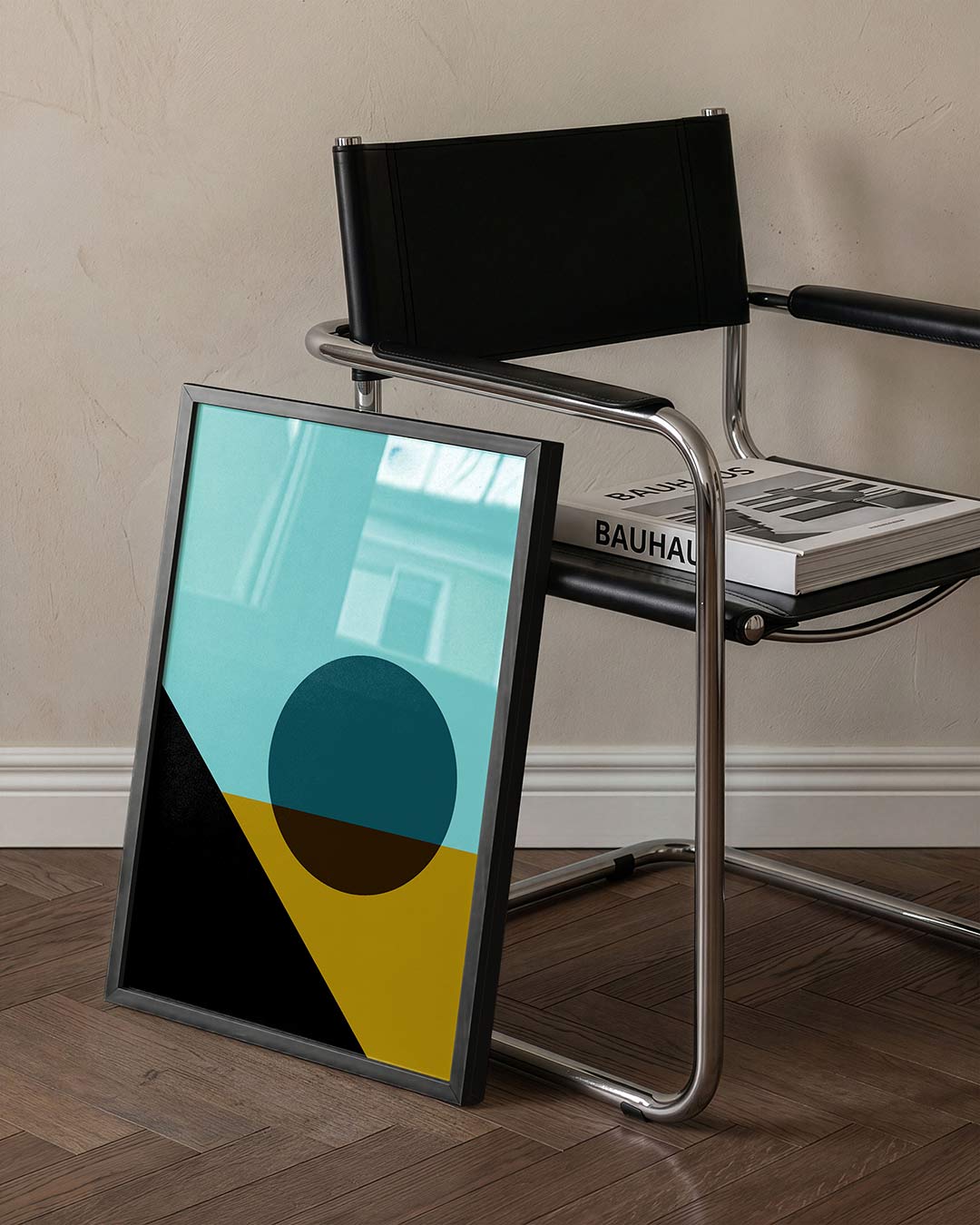 Vorm en balans – staande Bauhaus poster voor aan de muur