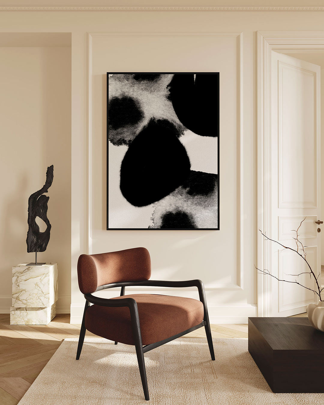 Organische vormen – staand wanddecoratie kunstwerk
