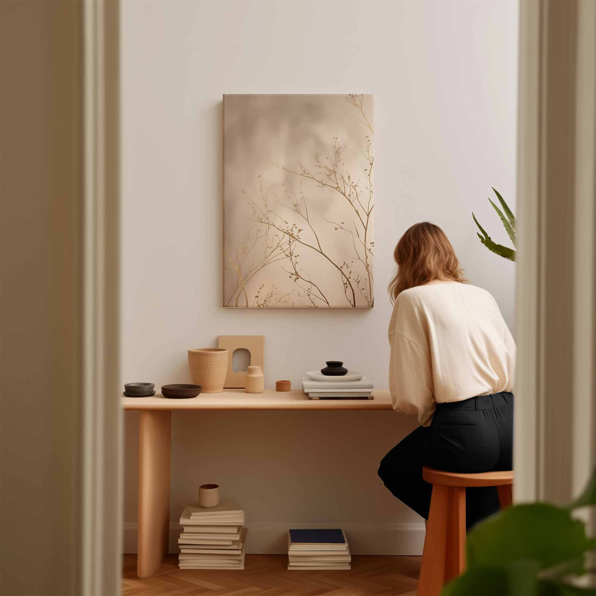 Gouden Takedans – modern portret kunstwerk van WallArtistic