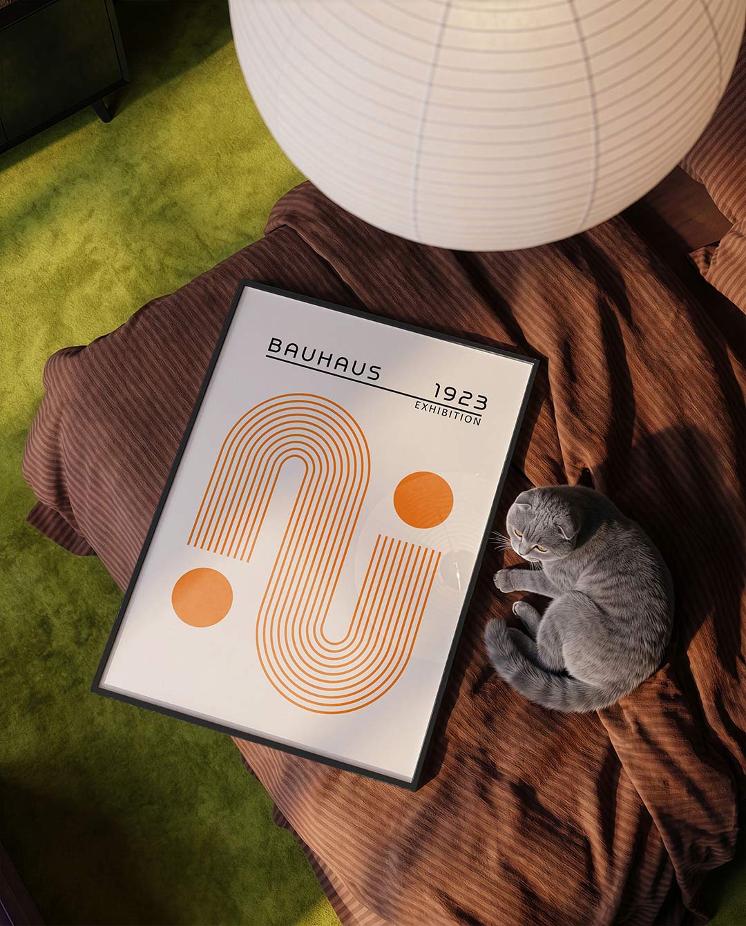 Lijnen en cirkels – moderne Bauhaus wandkunst als poster