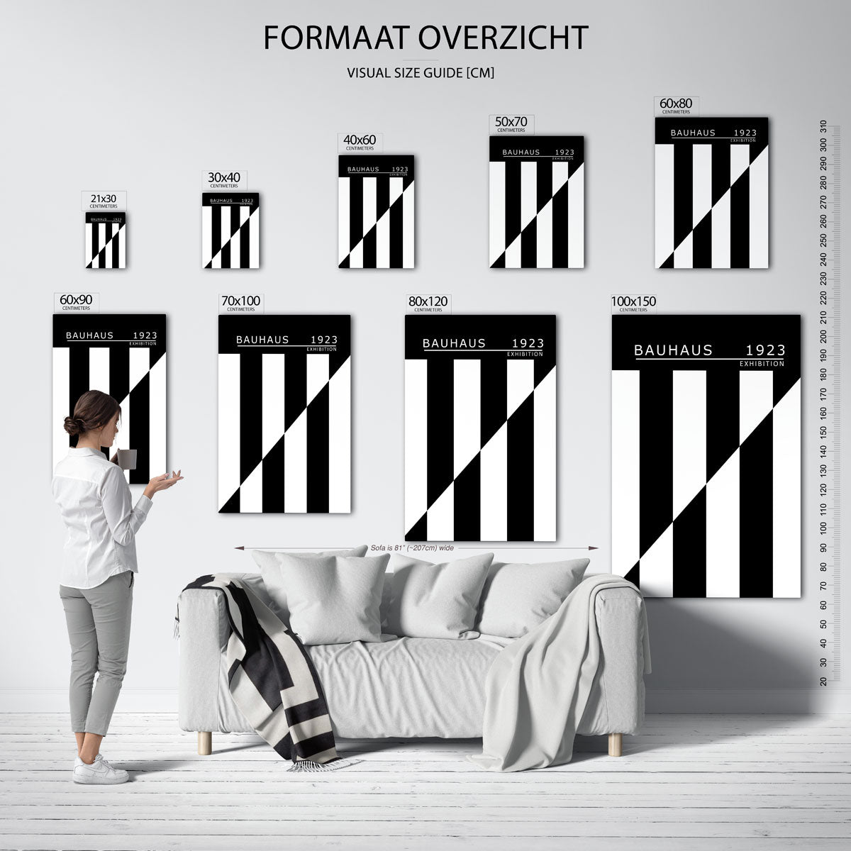 – geometrische poster in Bauhaus-stijl van WallArtistic