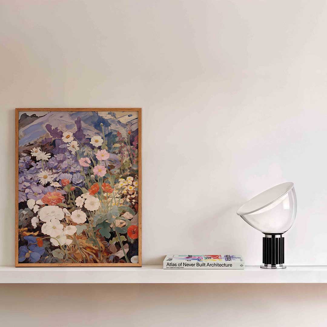 Bloemen in volle bloei – bloemen wandkunst als portret poster