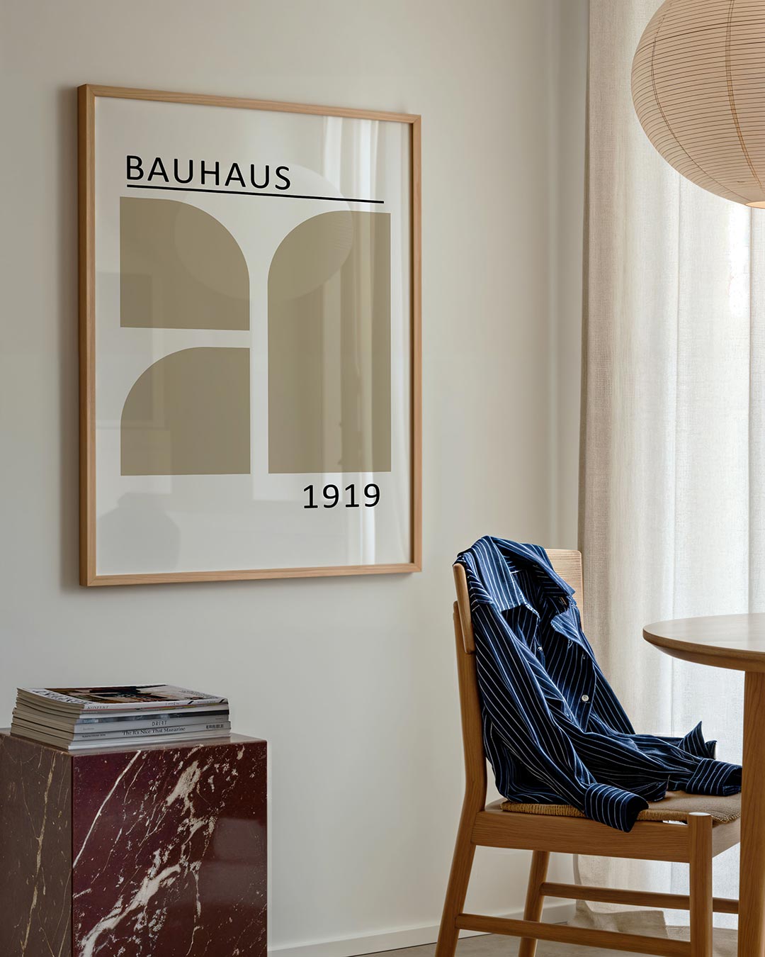 Vorm en balans – geometrische poster in Bauhaus-stijl van WallArtistic