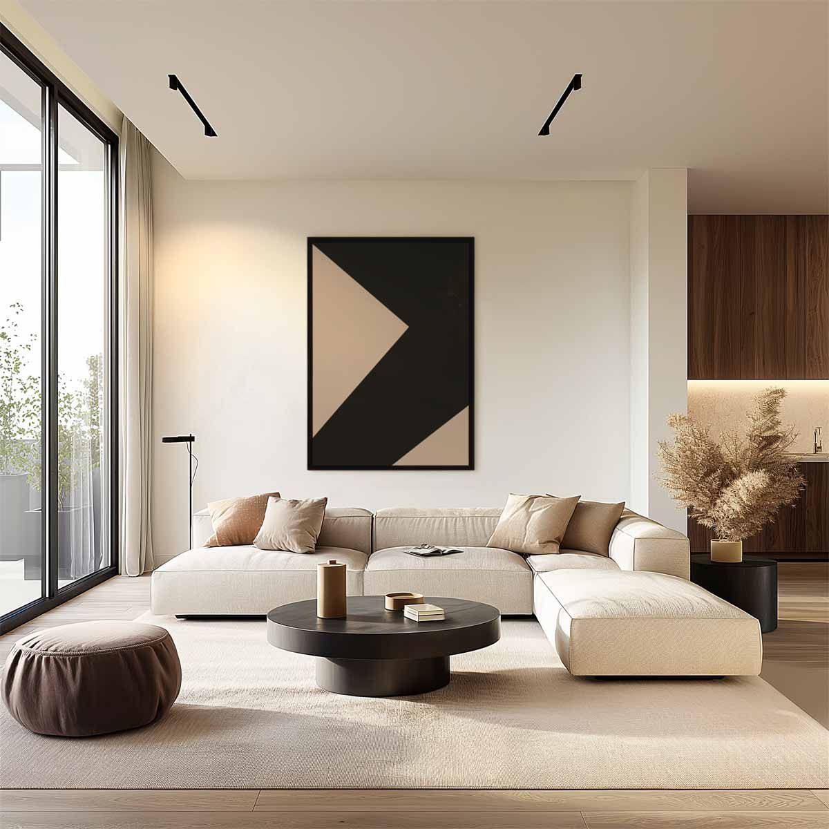 Moderne Abstracte Geometrie – plexiglas wanddecoratie in portret formaat