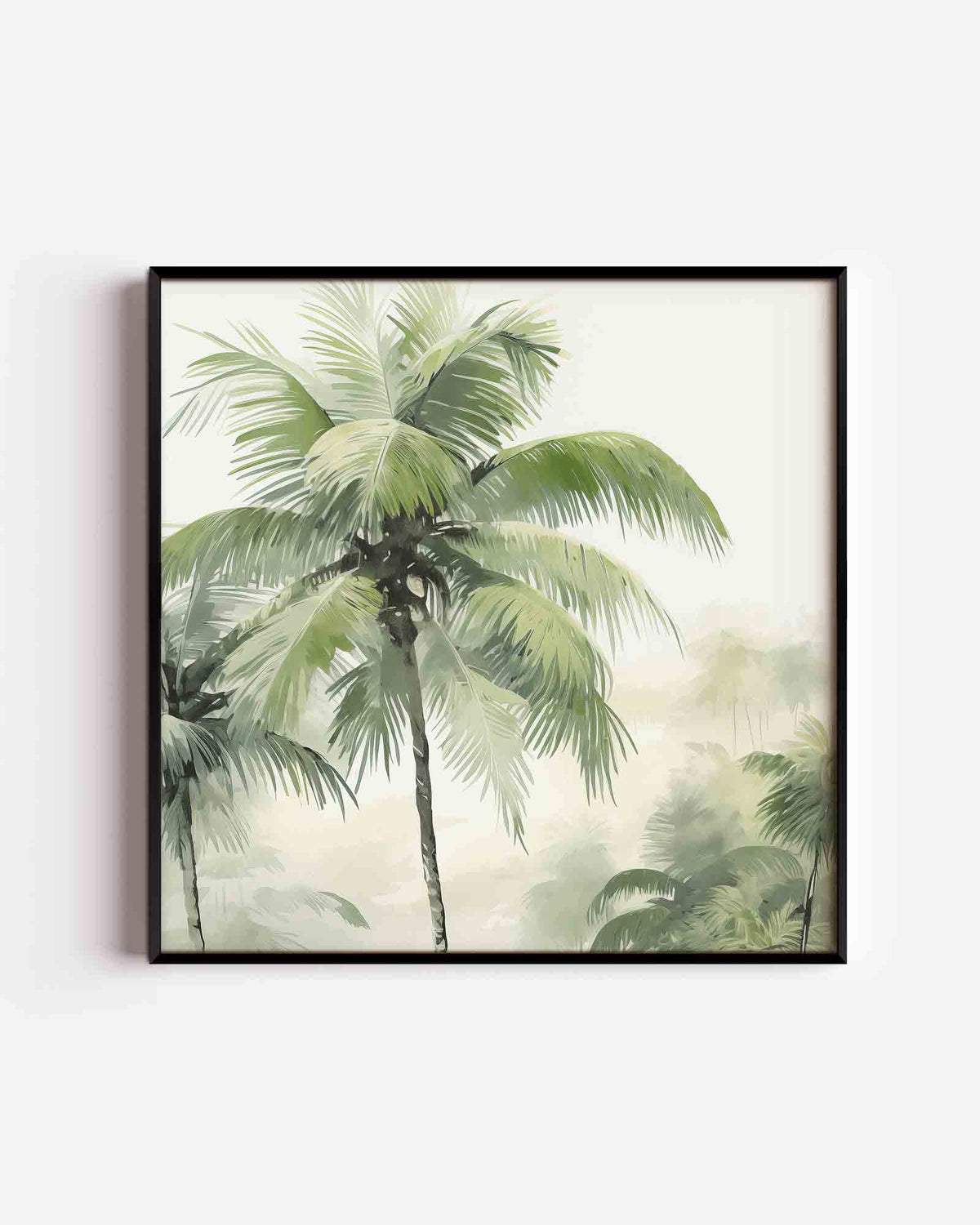 Tropische palm – jungle vierkante poster als wanddecoratie