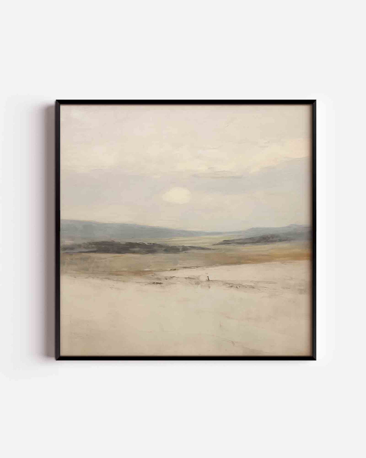 Landschap met bergen – vintage vierkante poster als wanddecoratie
