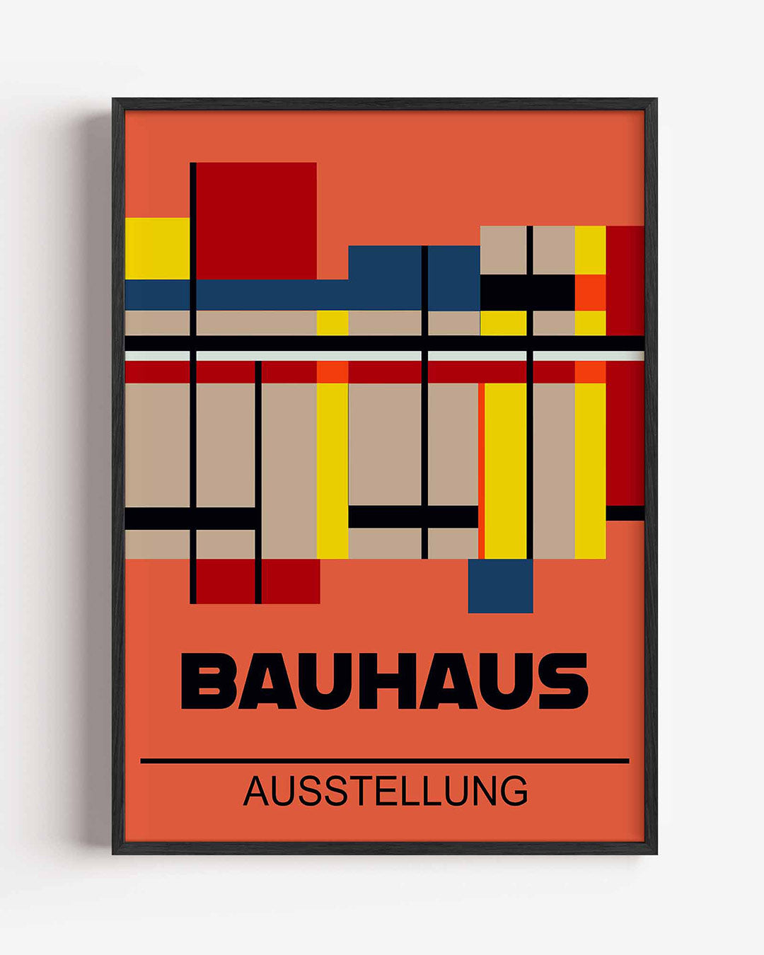 Vorm en kleur – staande Bauhaus poster als wanddecoratie