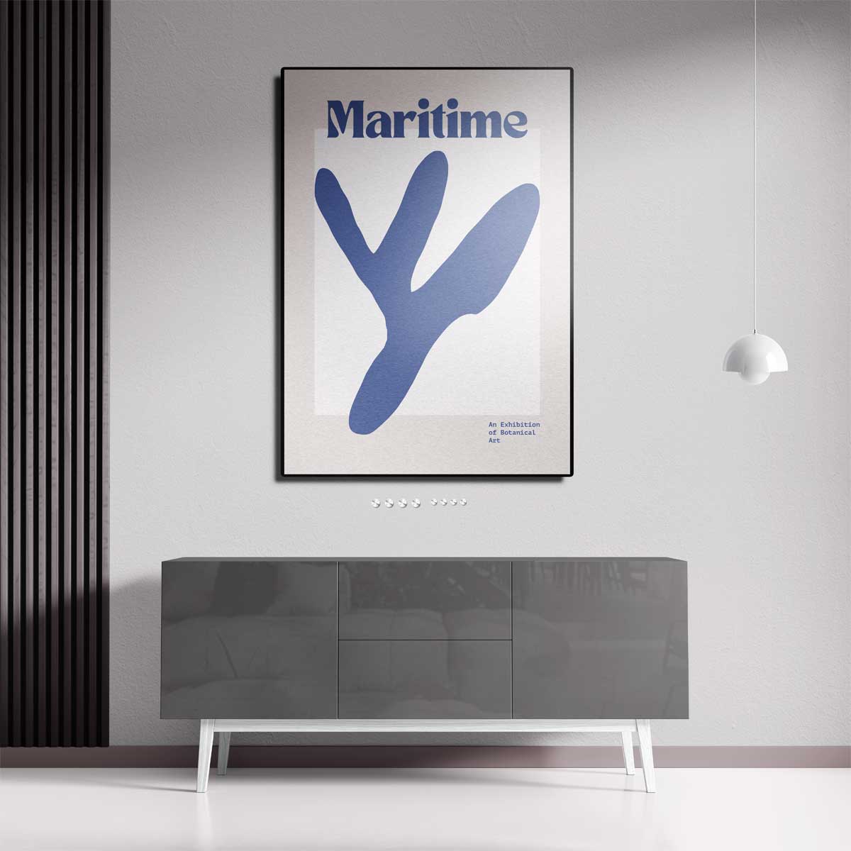 Maritieme Botanische Kunstposter – portret wandkunst van WallArtistic