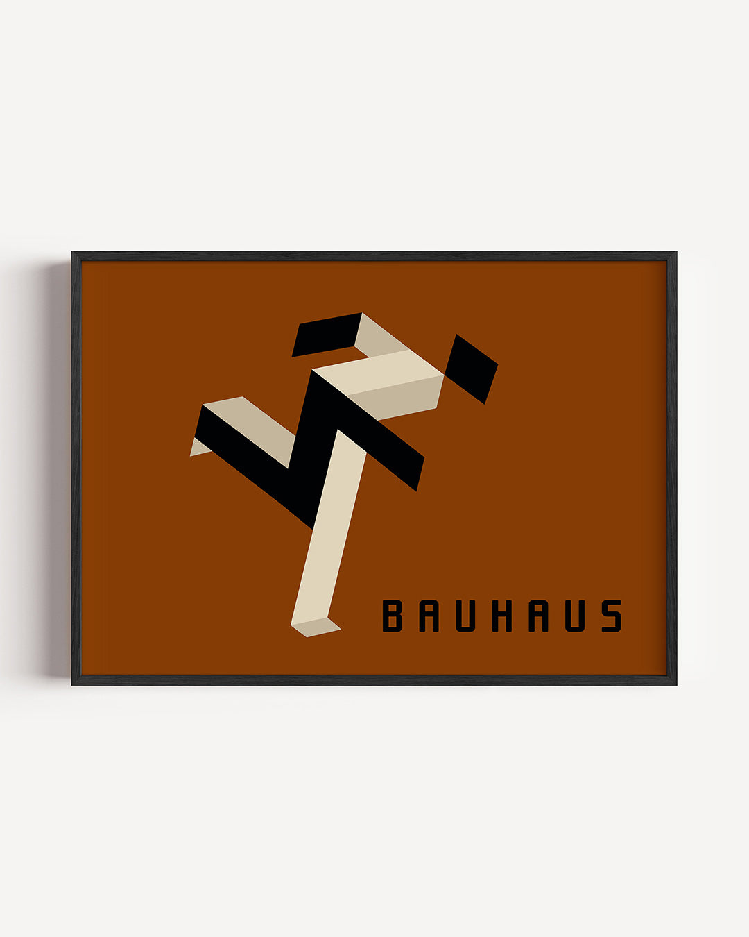 Vorm en beweging – liggende Bauhaus poster als wanddecoratie