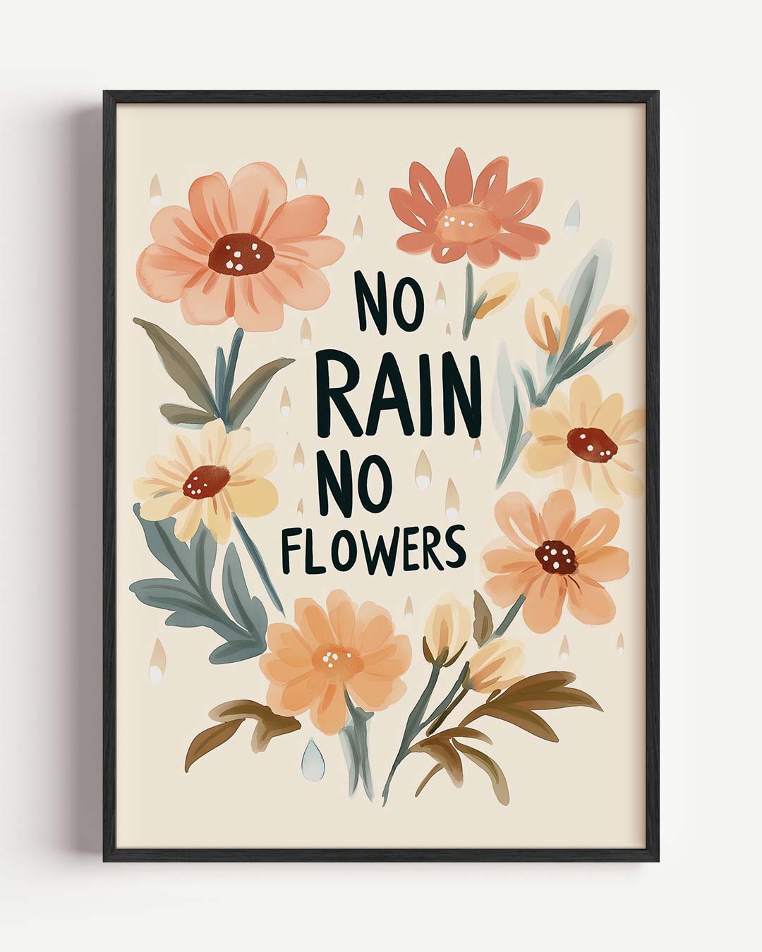 Inspirerende Bloemenposter – kids portret poster als wanddecoratie