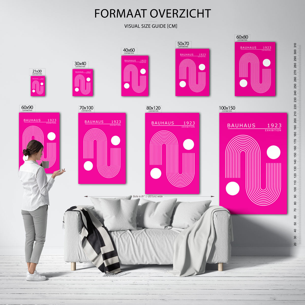 – geometrische poster in Bauhaus-stijl van WallArtistic