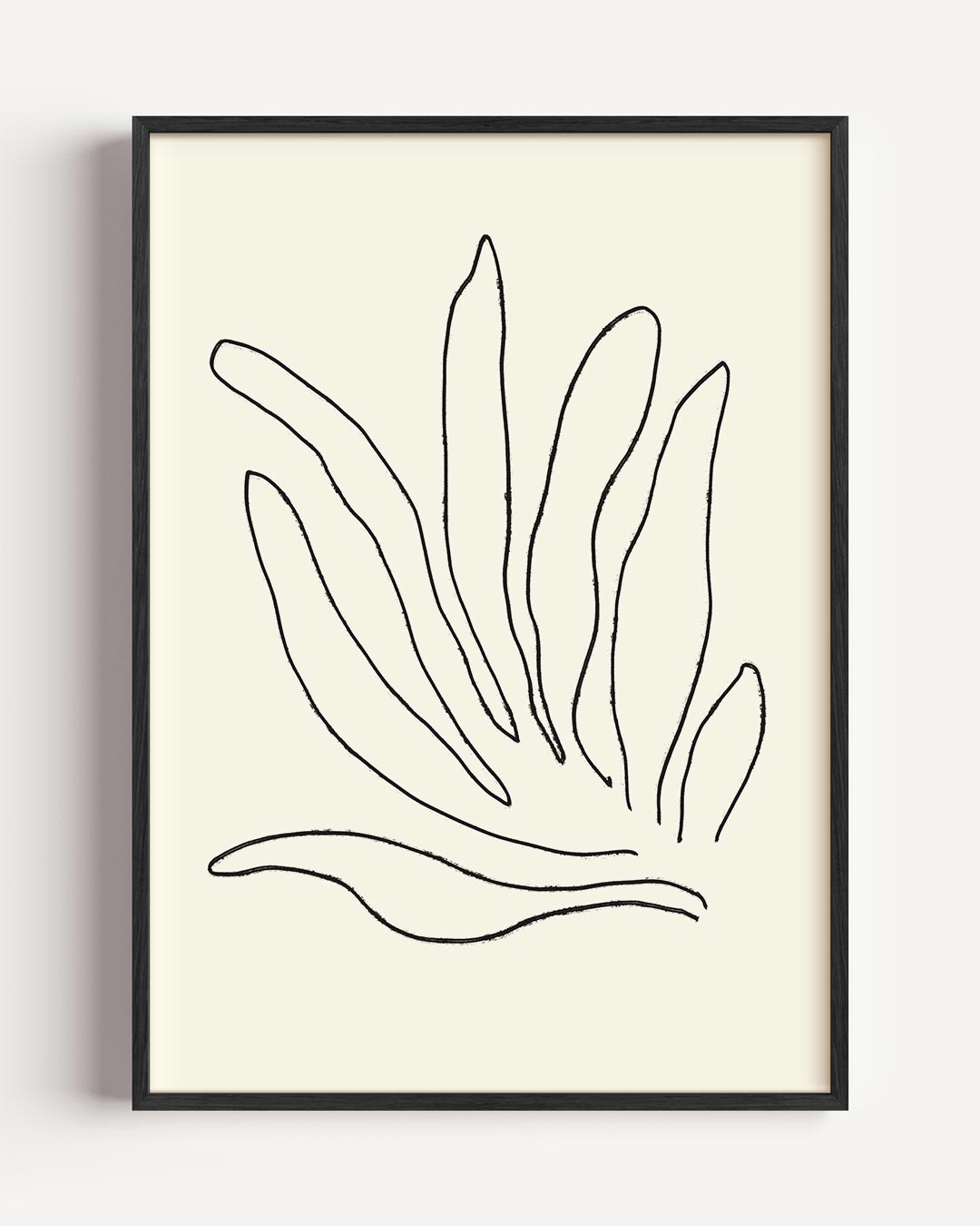 Elegante Minimalistische Bladeren – elegante portret poster als wanddecoratie