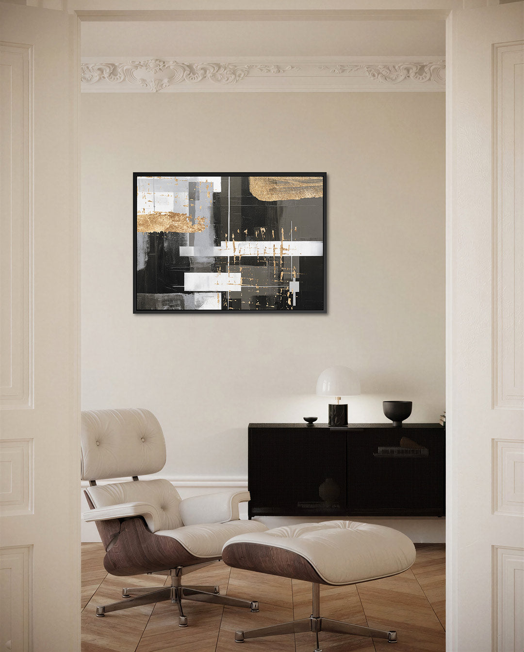 Gelaagde compositie – liggende wanddecoratie