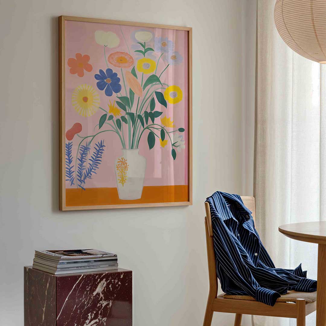 Bloemen in vaas – bloemen poster in staand formaat