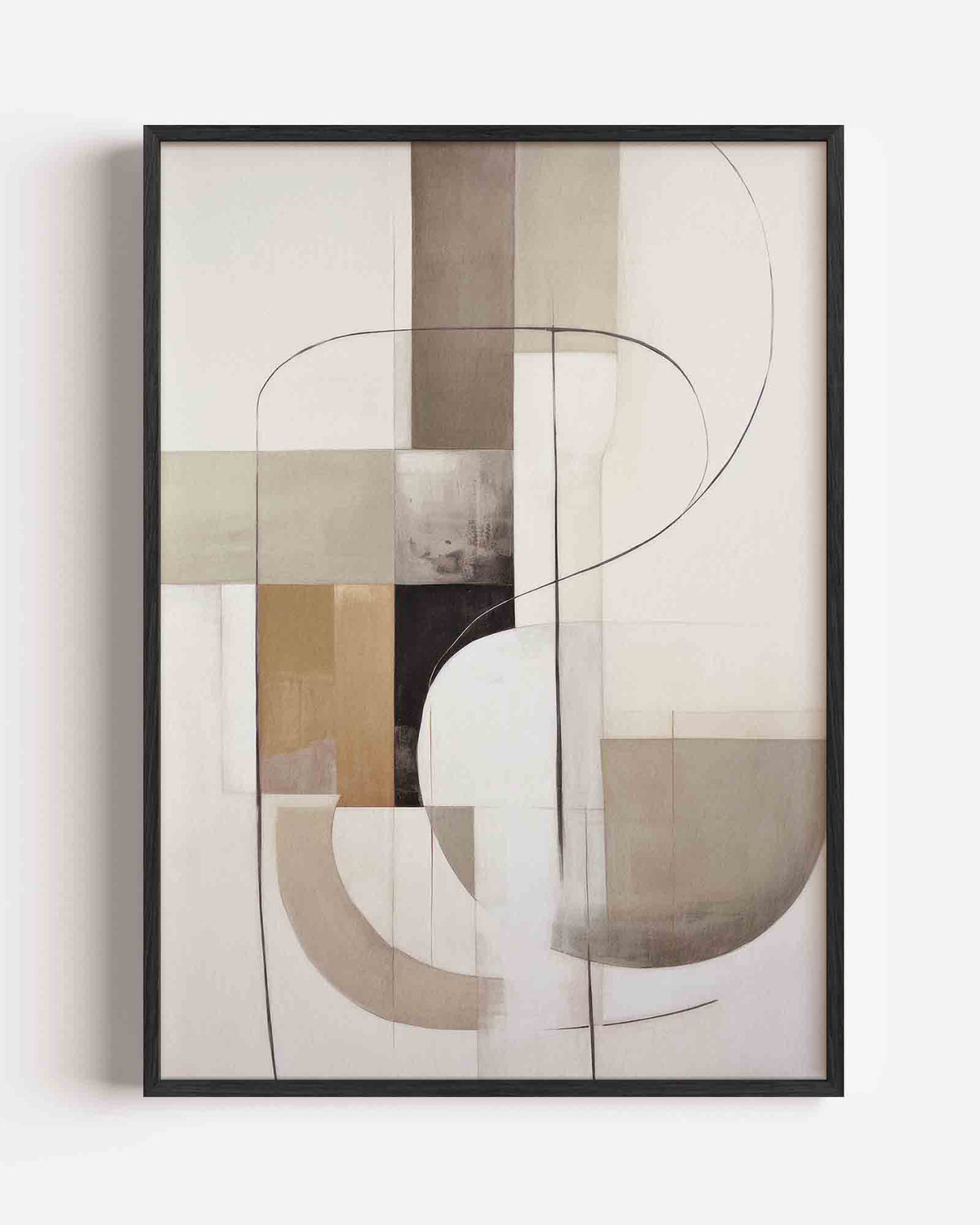 Abstracte vormen – zacht abstracte portret poster als wanddecoratie