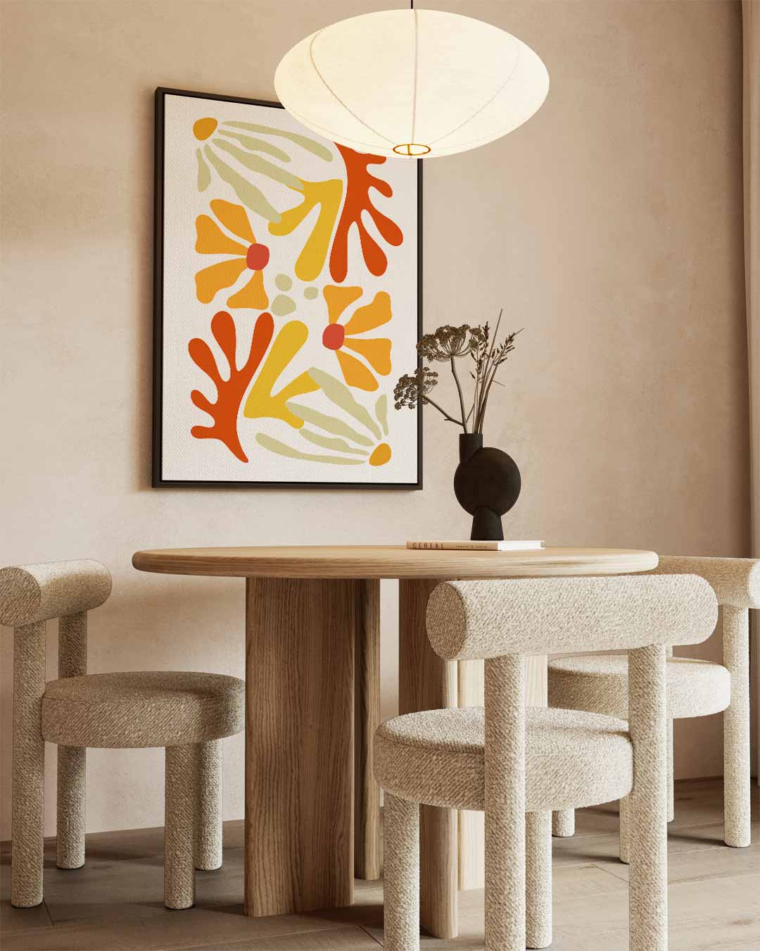 Vrolijke Kleurexplosie Wanddecoratie – staande wandkunst voor woonkamer of interieur