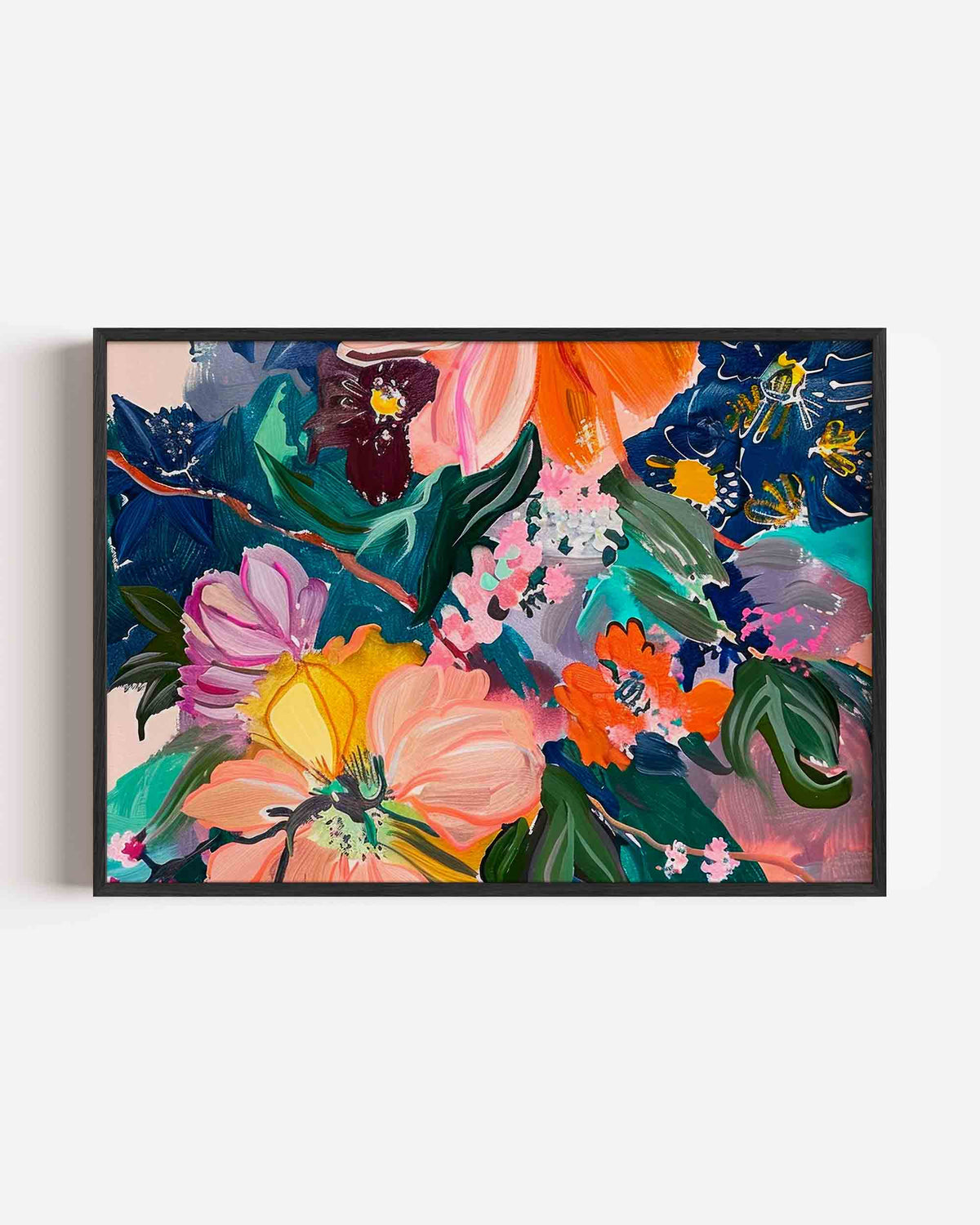 Bloemenexplosie – bloemen landscape poster als wanddecoratie