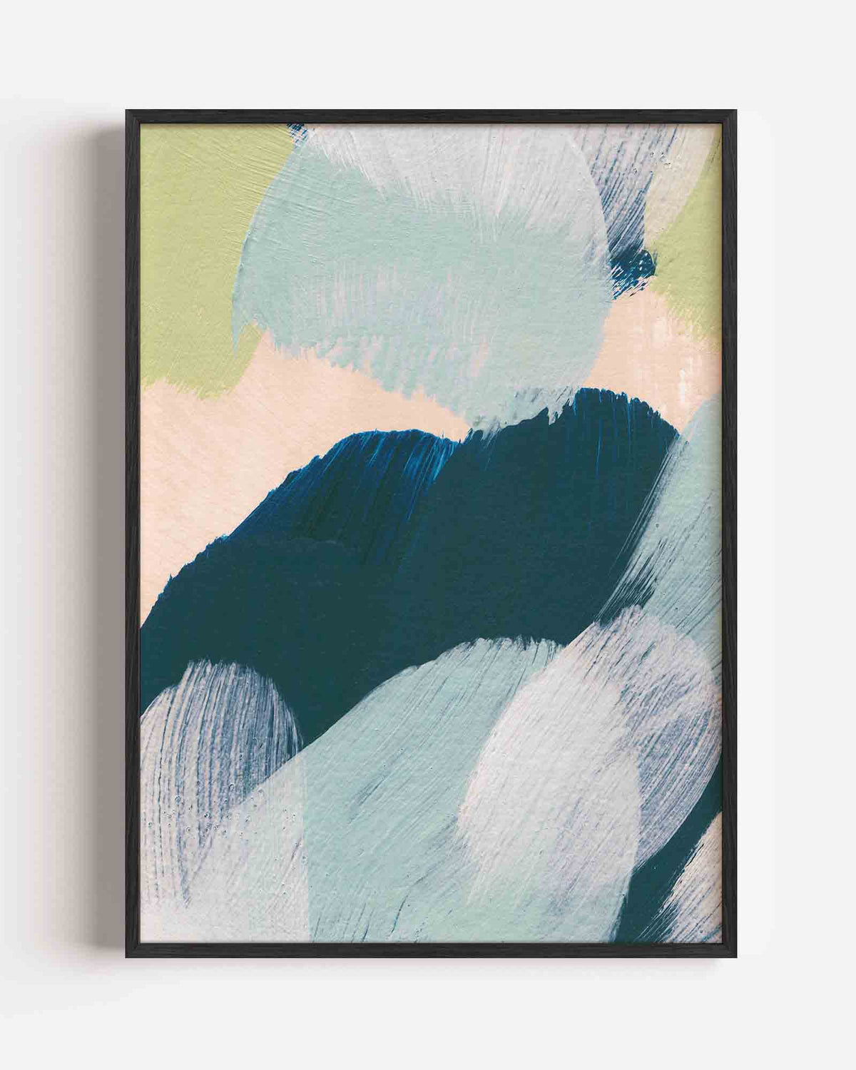 Abstracte penseelstreken – schilderkunst portret poster als wanddecoratie