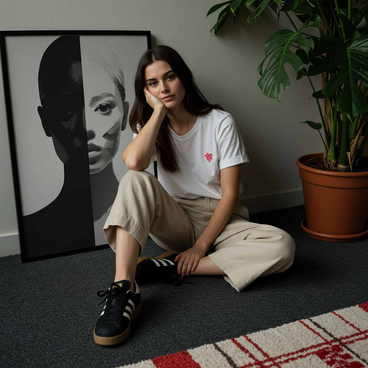 Mystieke Dualiteit Portret – zomerse poster in staand formaat
