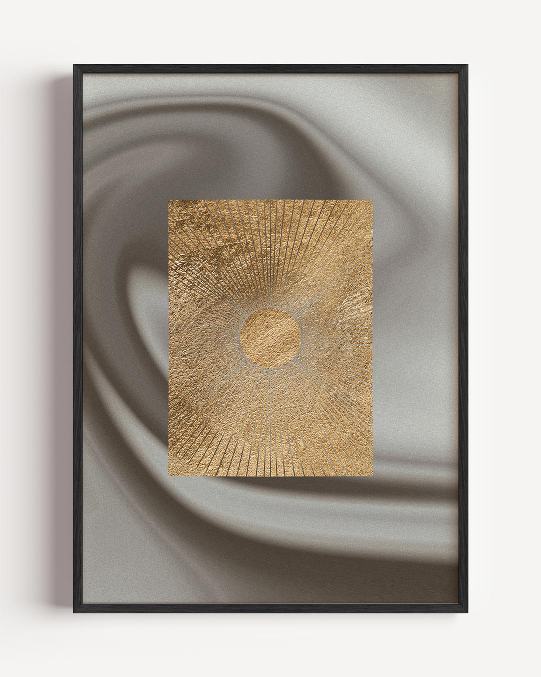 Stralende Gouden Zon Wanddecoratie – textuur portret poster als wanddecoratie