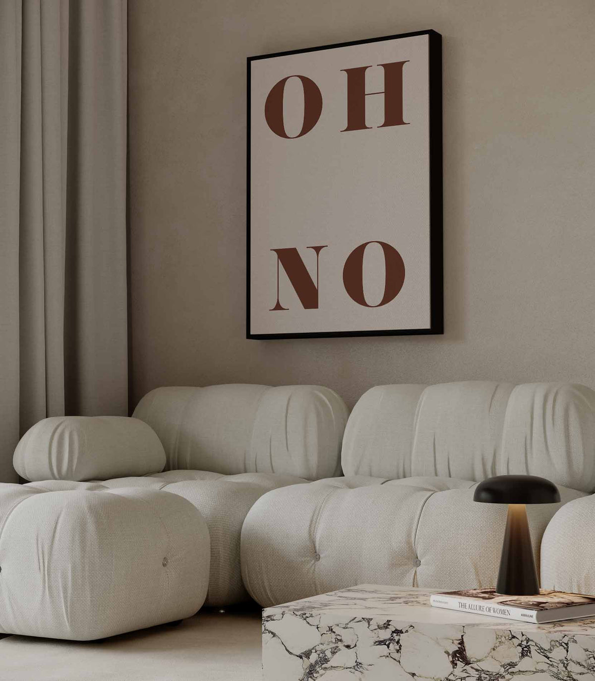 Oh No Poster – portret wandkunst van WallArtistic