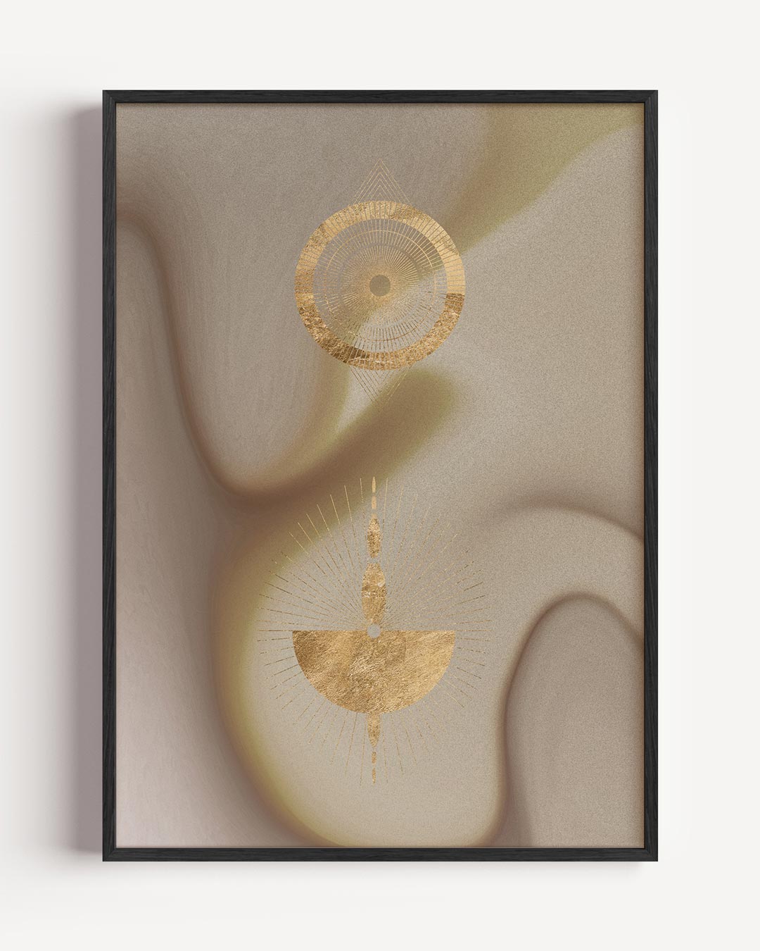 Mystieke Goud Textuur – textuur portret poster als wanddecoratie