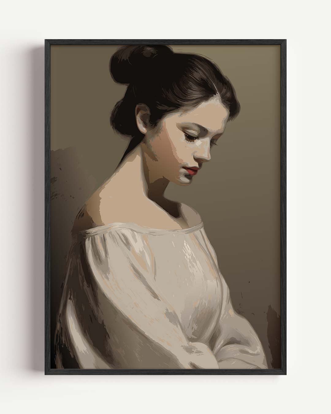 Stijlvolle Elegantie Portretposter – paas portret poster als wanddecoratie