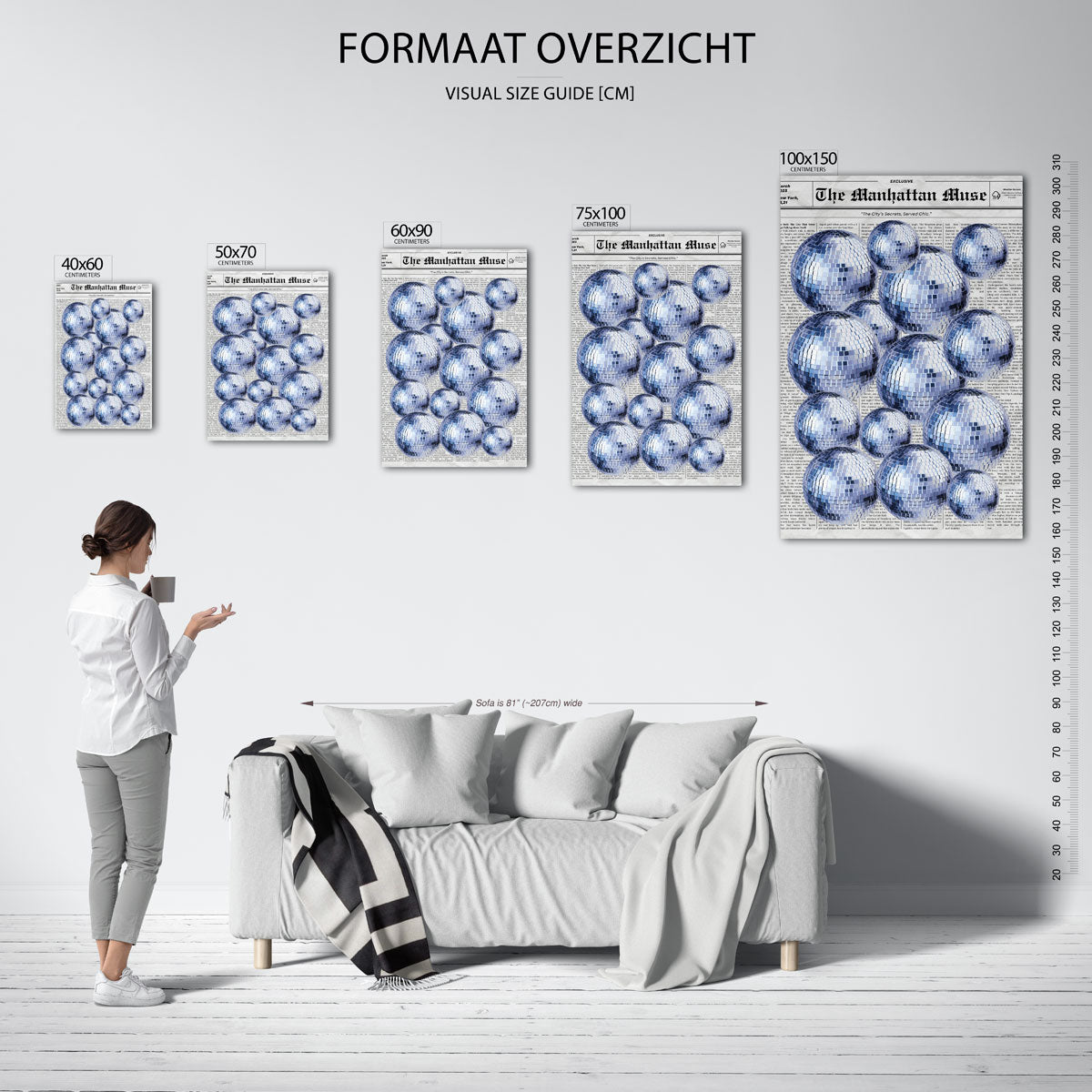Reflecterende bollen – staand wanddecoratie kunstwerk