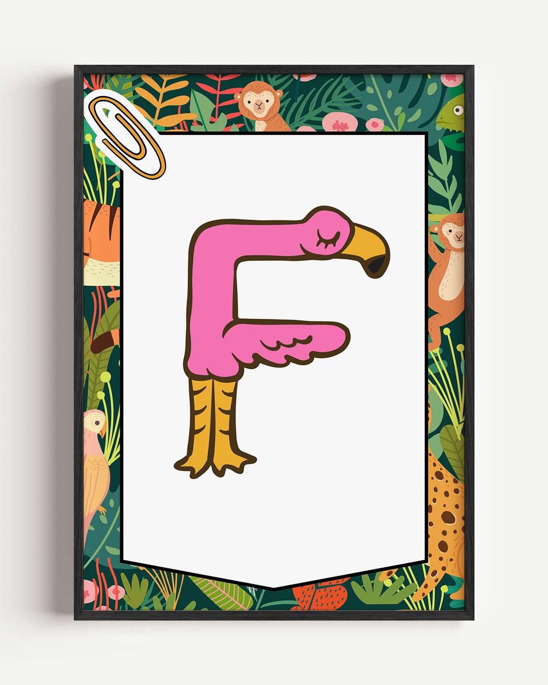 Jungle Alfabet – kids portret poster als wanddecoratie