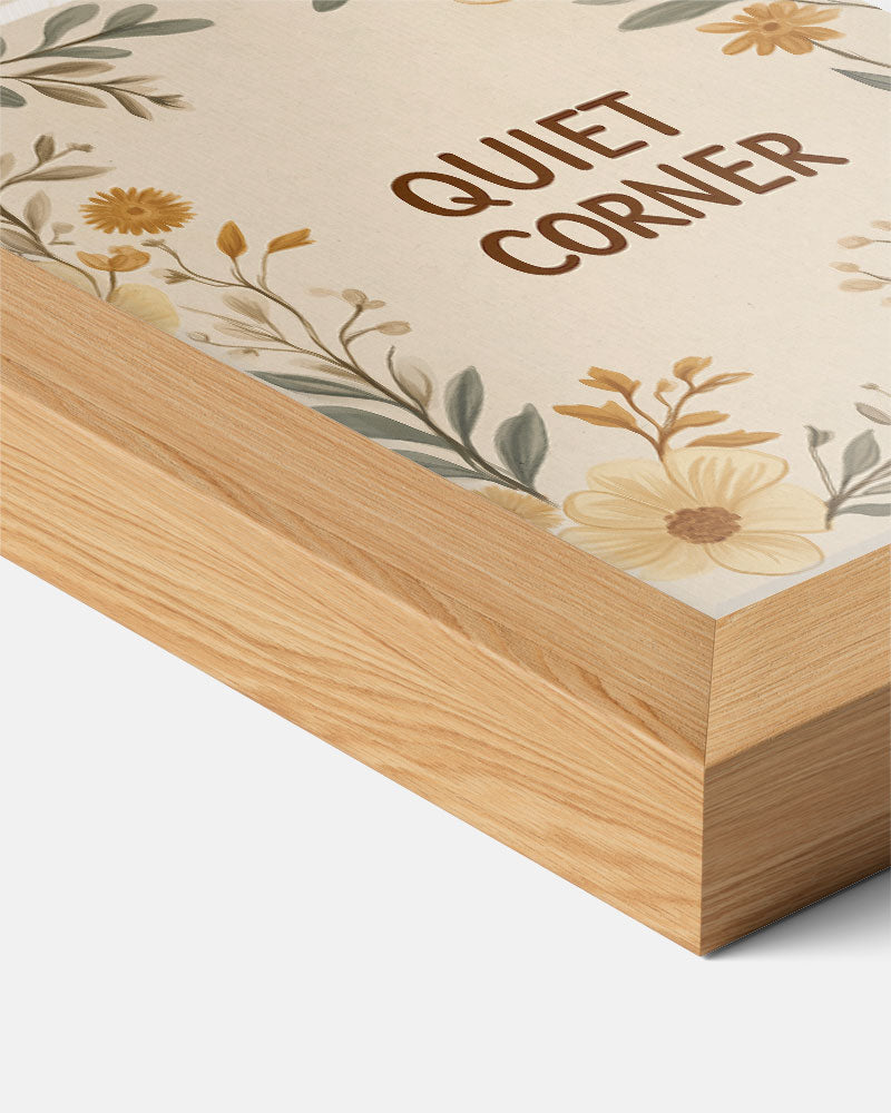 Rustige Bloemenhoek – kids poster als vrolijke staande wanddecoratie