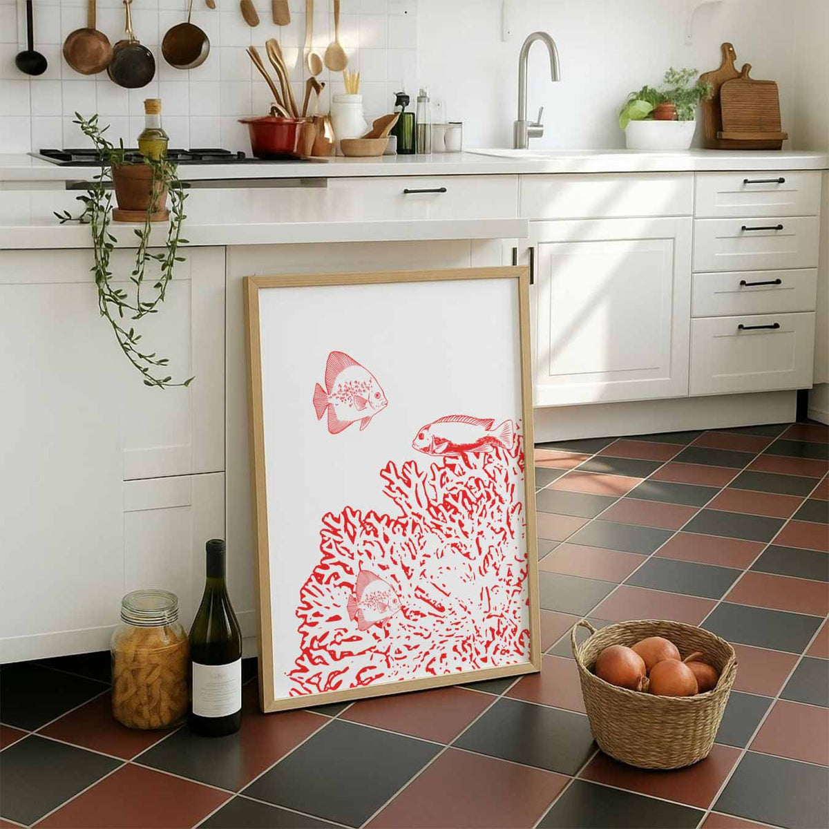 Retro Onderwaterwereld – dieren portret poster, afbeelding 7