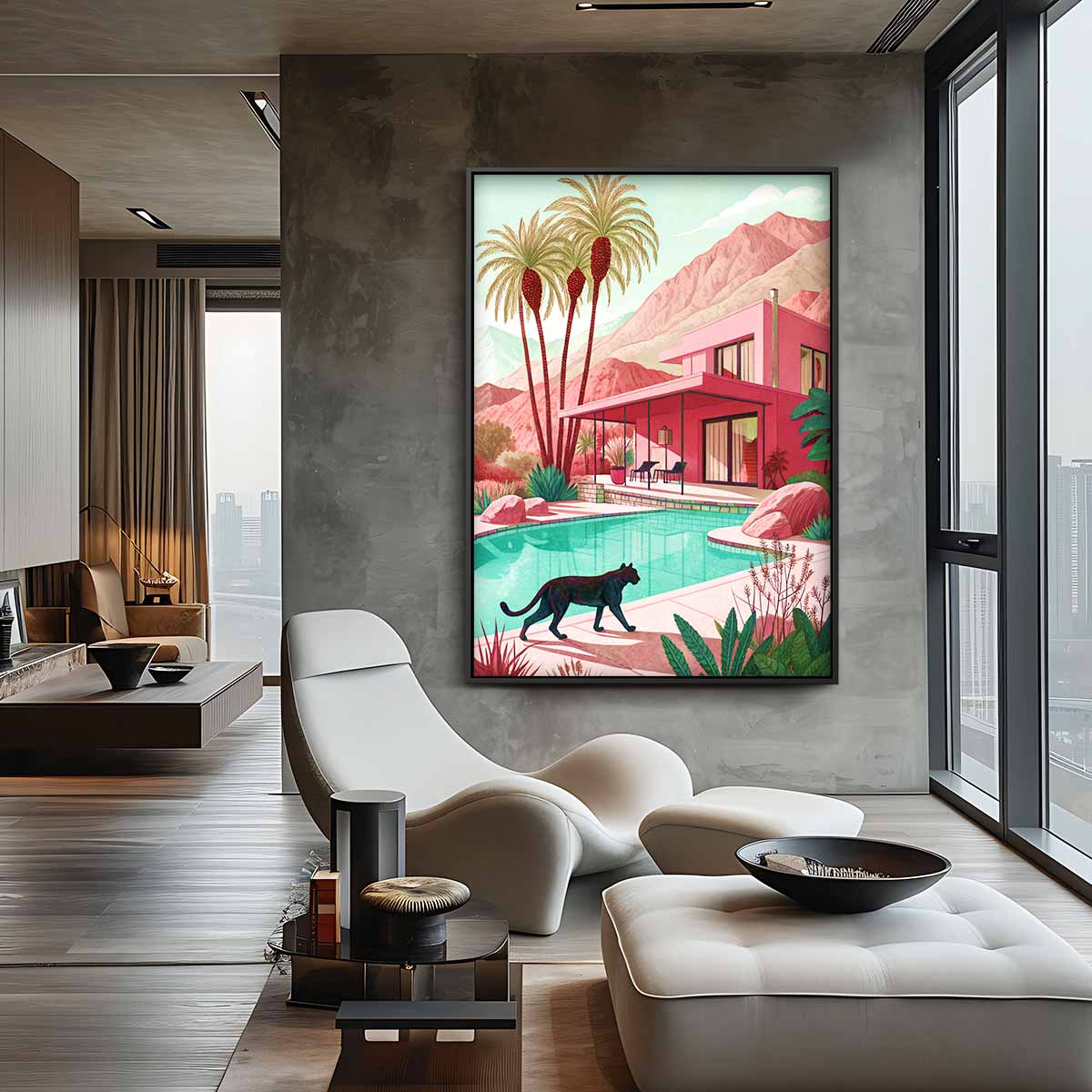 Zonnig Paradijs – canvas wanddecoratie in portret formaat
