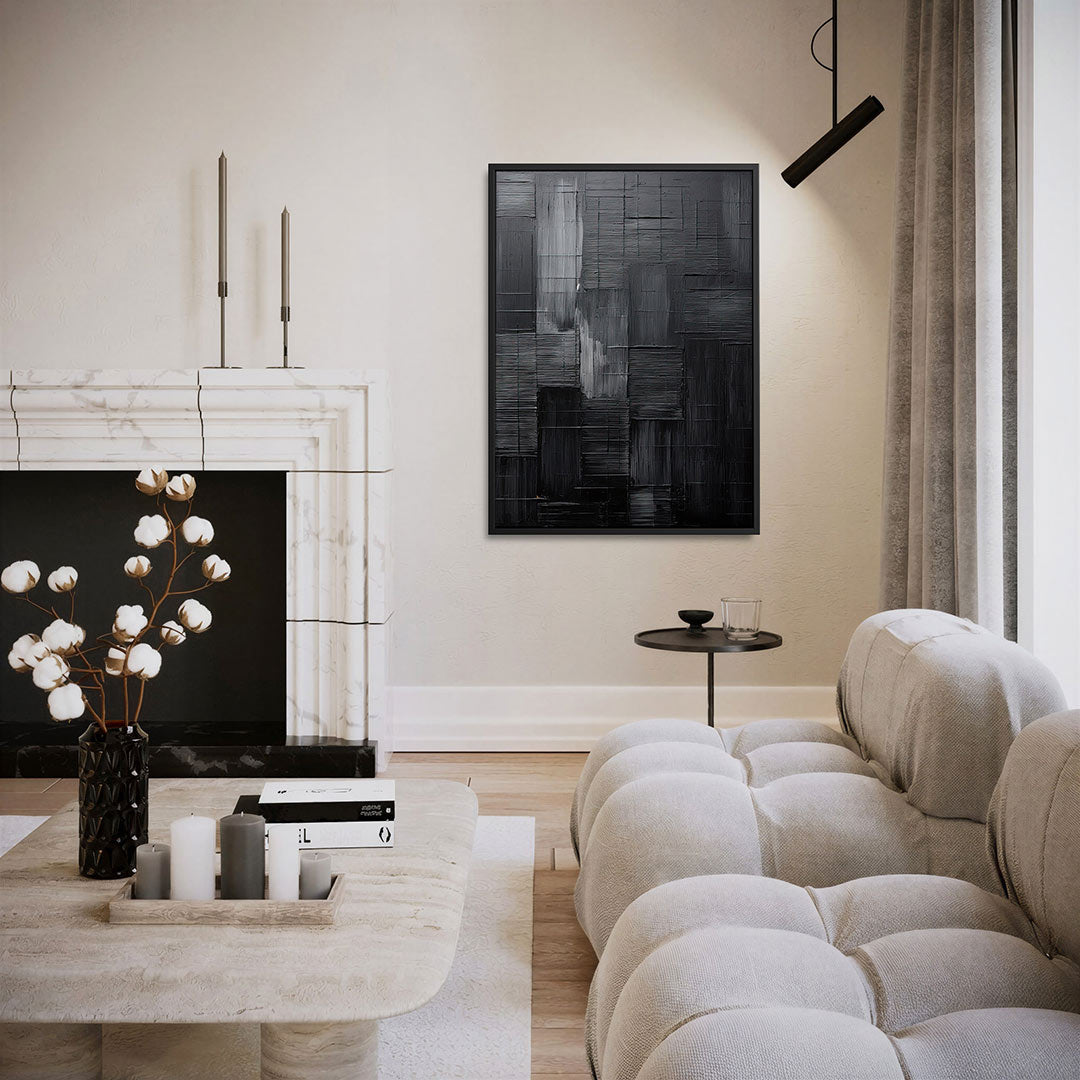Geometrische texturen – moderne staande wandkunst