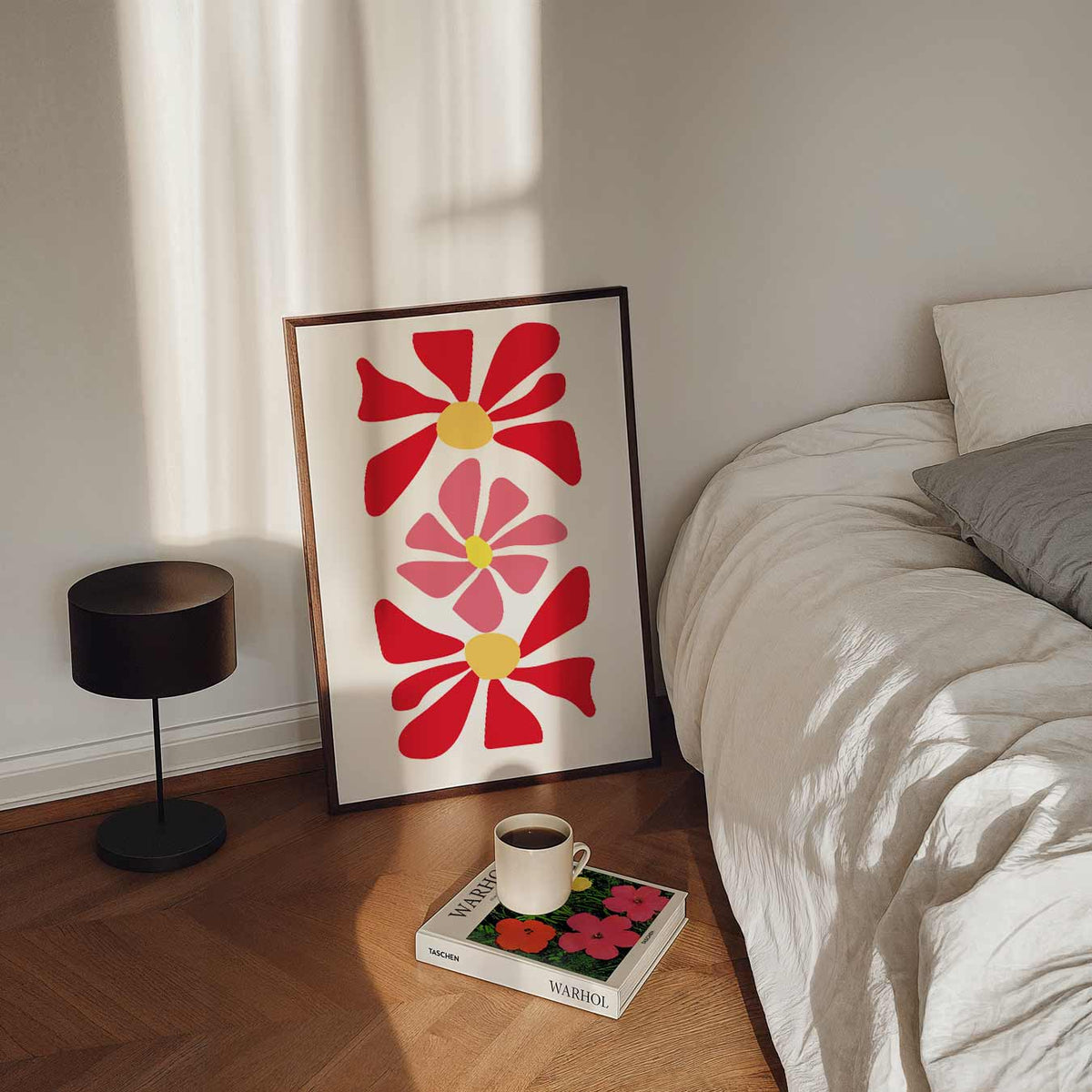 Bloemenvlucht – staande bloemen wanddecoratie van WallArtistic