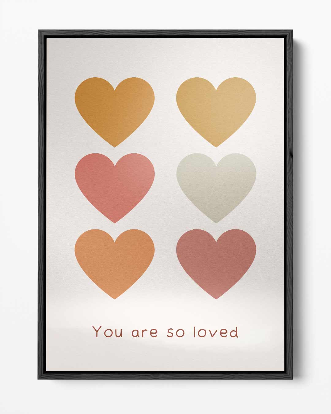 Hartverwarmende Kleuren Liefde Poster – portret kunstwerk als wanddecoratie