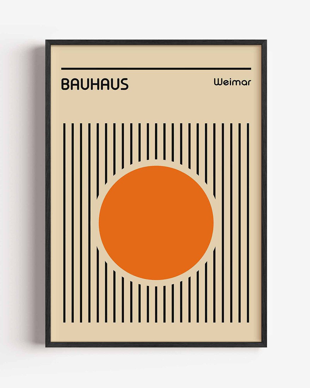 Vorm en lijnen – staande Bauhaus poster als wanddecoratie