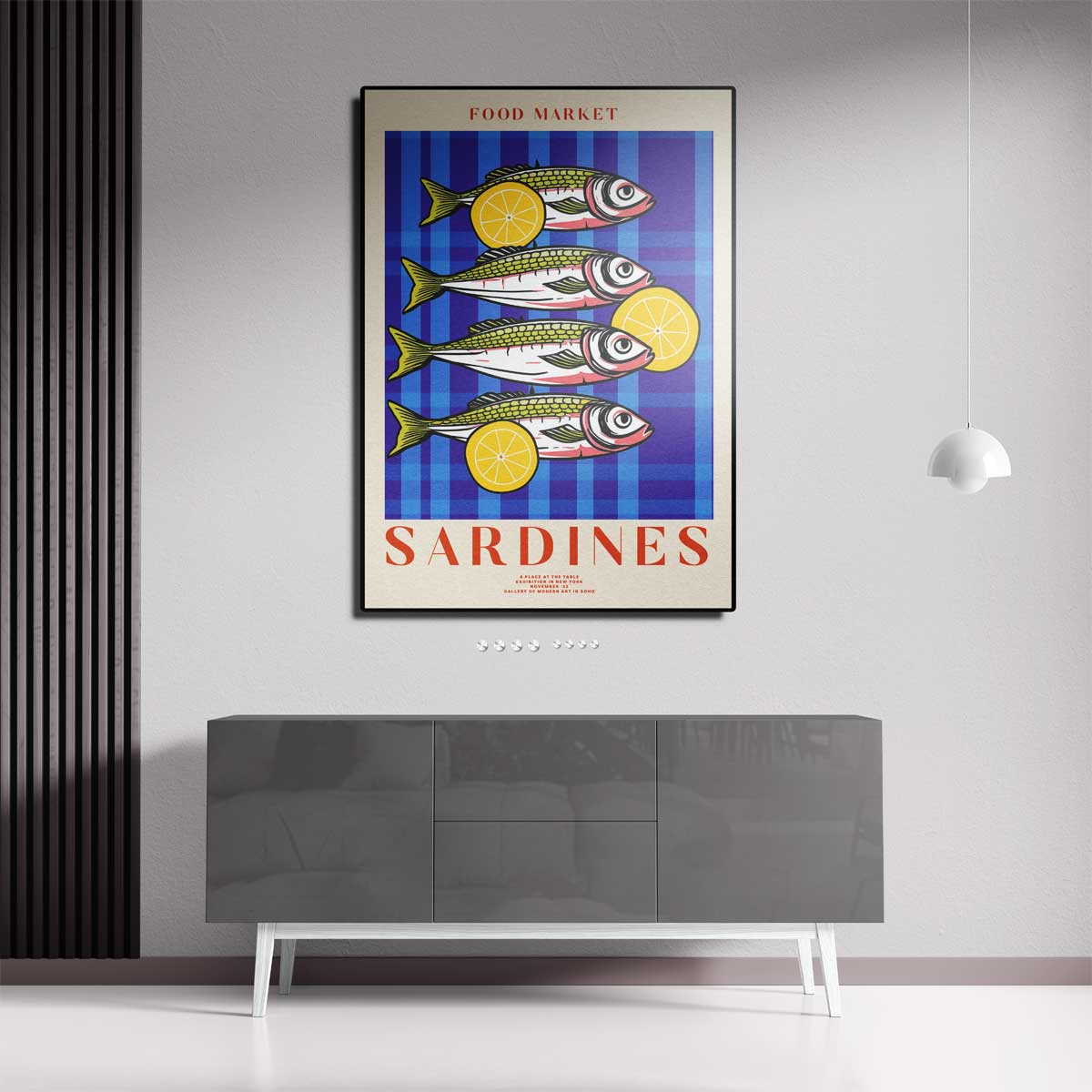 Vrolijke Sardientjes – canvas kunstwerk als wanddecoratie