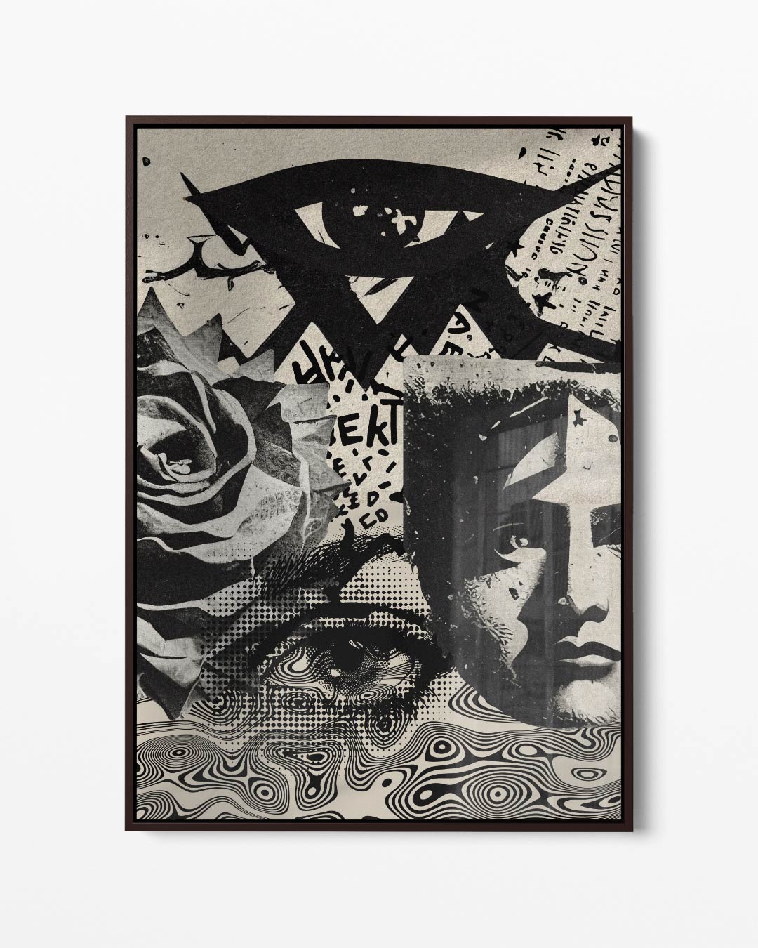 Surrealistische Droomwereld Collage – portret kunstwerk als wanddecoratie