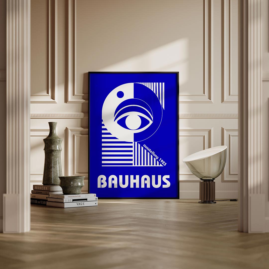 Oog en lijnen – moderne Bauhaus wandkunst als poster