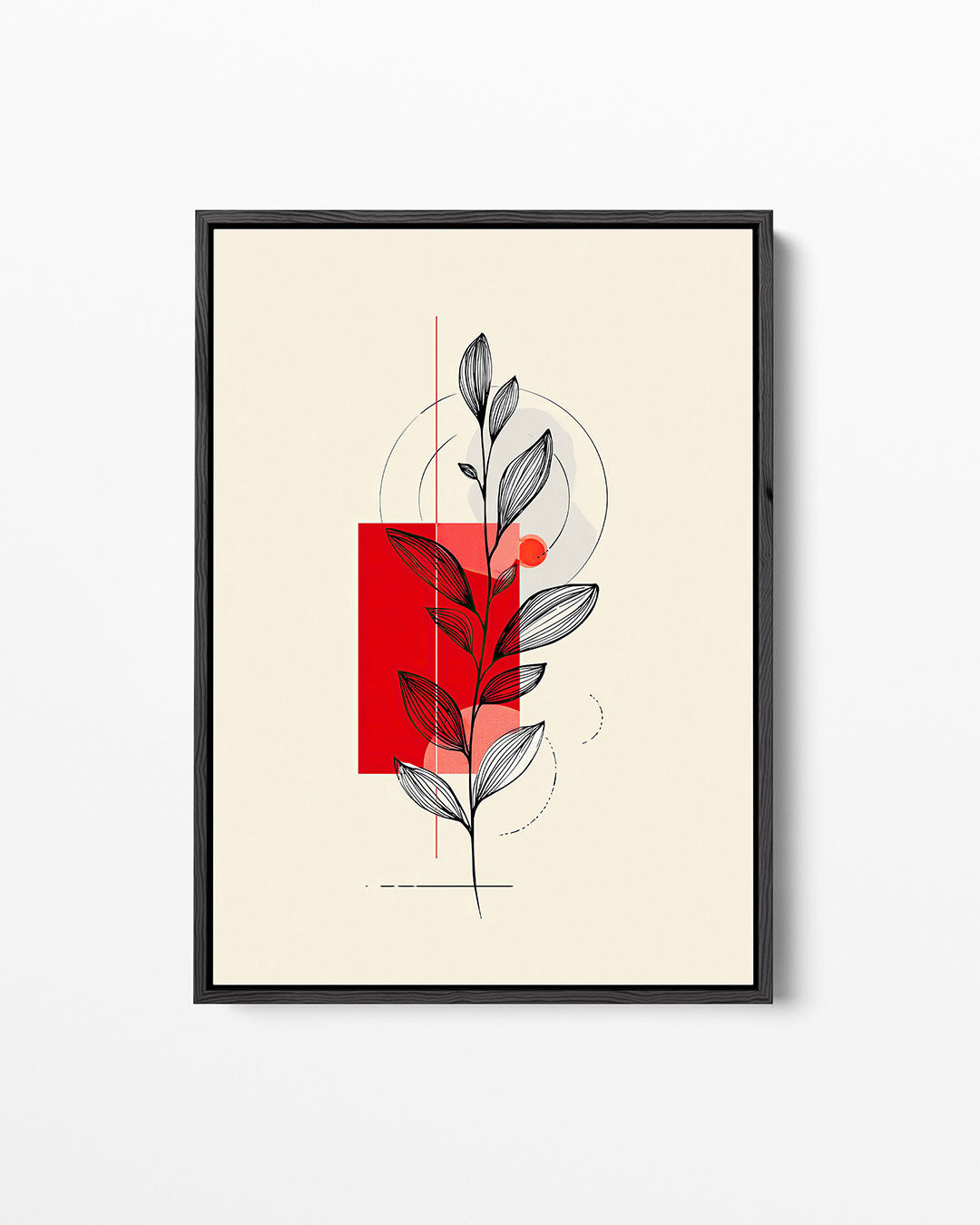 Geometrische plant – staand wanddecoratie kunstwerk