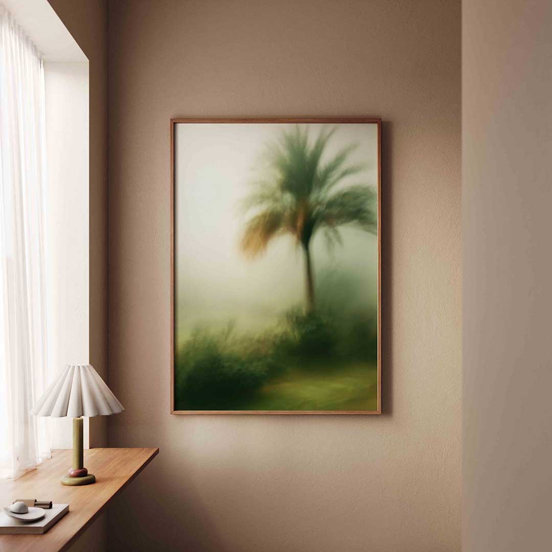 Vervagende palmboom – staande jungle wanddecoratie van WallArtistic