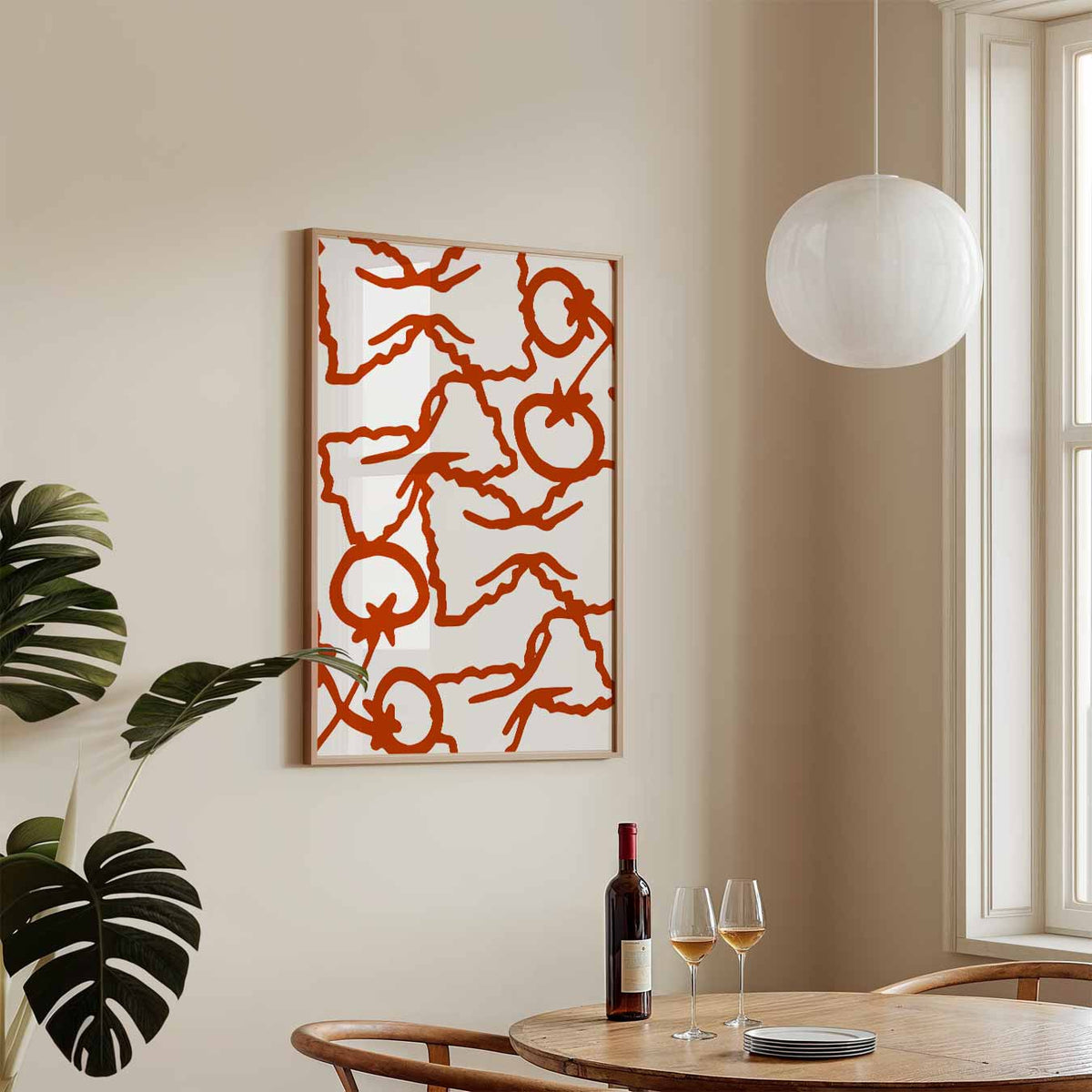 Trendy Pastaposter – staande keuken wanddecoratie van WallArtistic