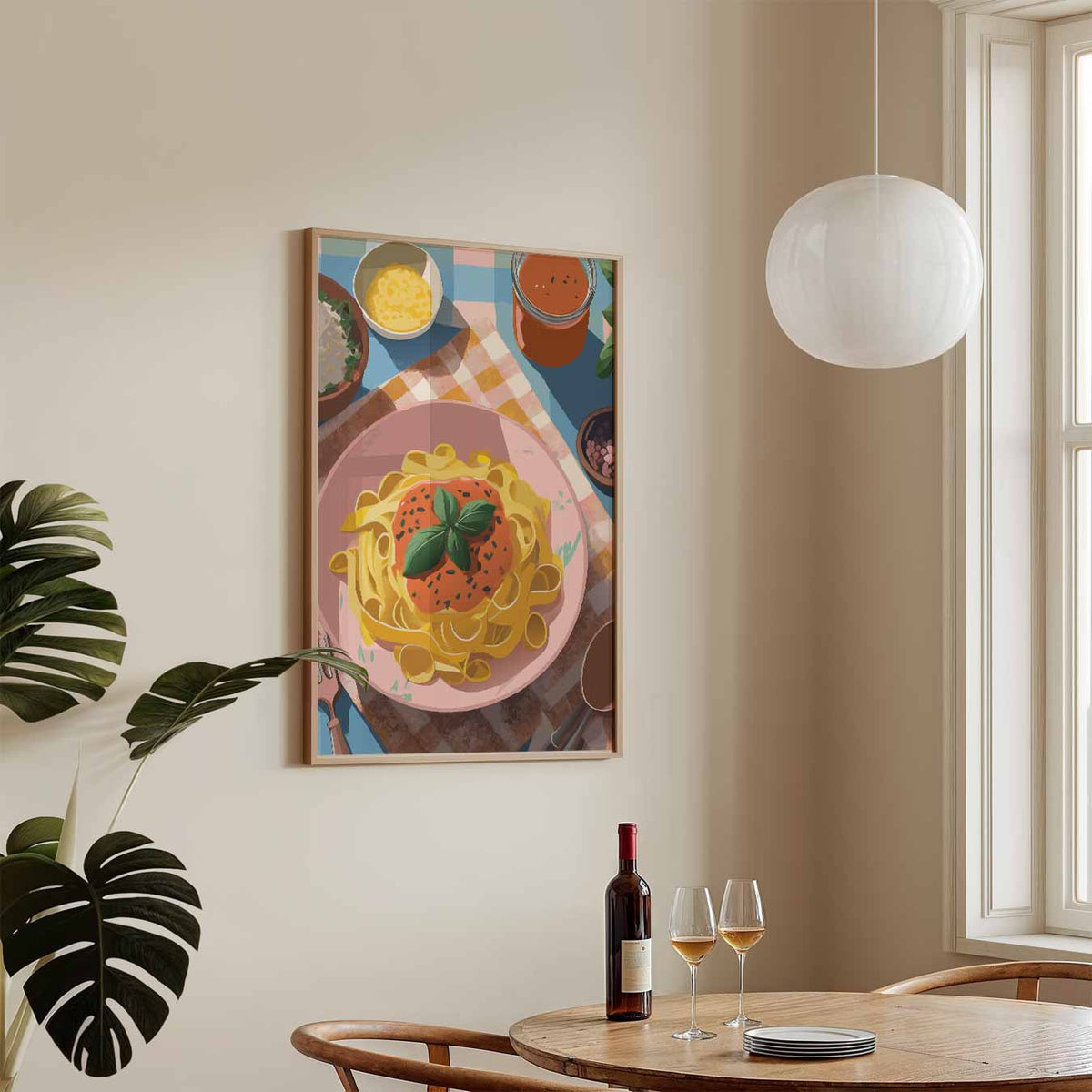Italiaanse Pasta – staande keuken wanddecoratie van WallArtistic