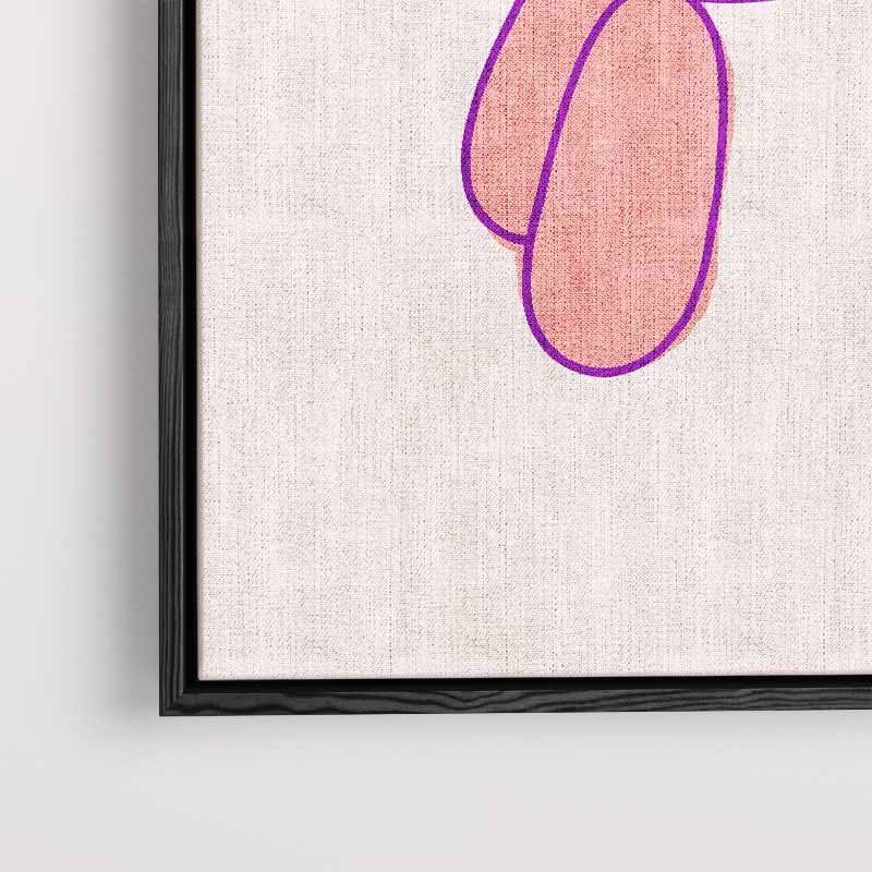 Speelse Ballonhond Illustratie – modern portret kunstwerk van WallArtistic
