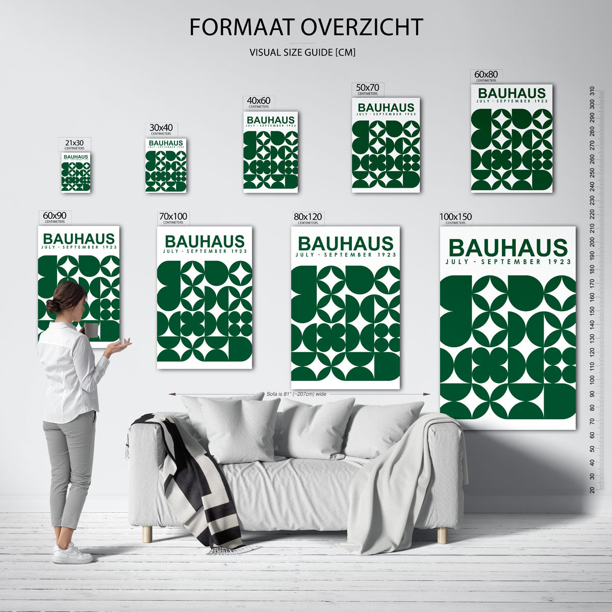 – Bauhaus poster als moderne geometrische wanddecoratie
