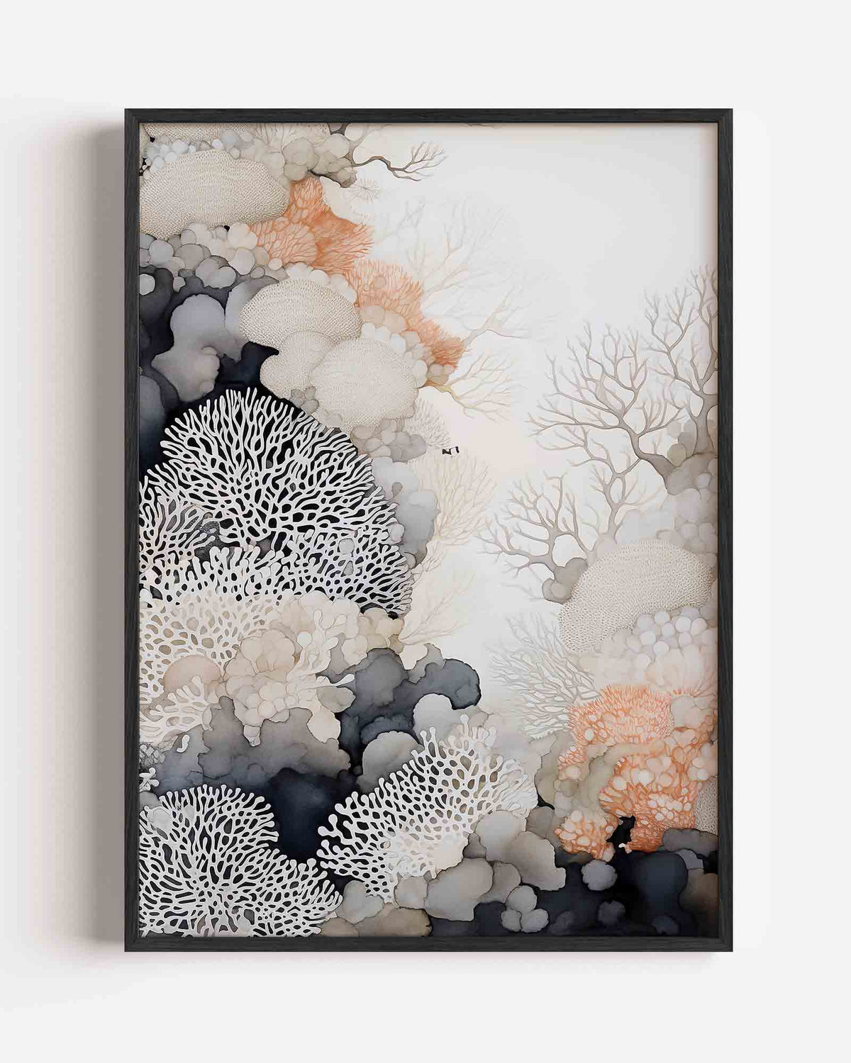 Koraalstructuren – zacht abstracte portret poster als wanddecoratie